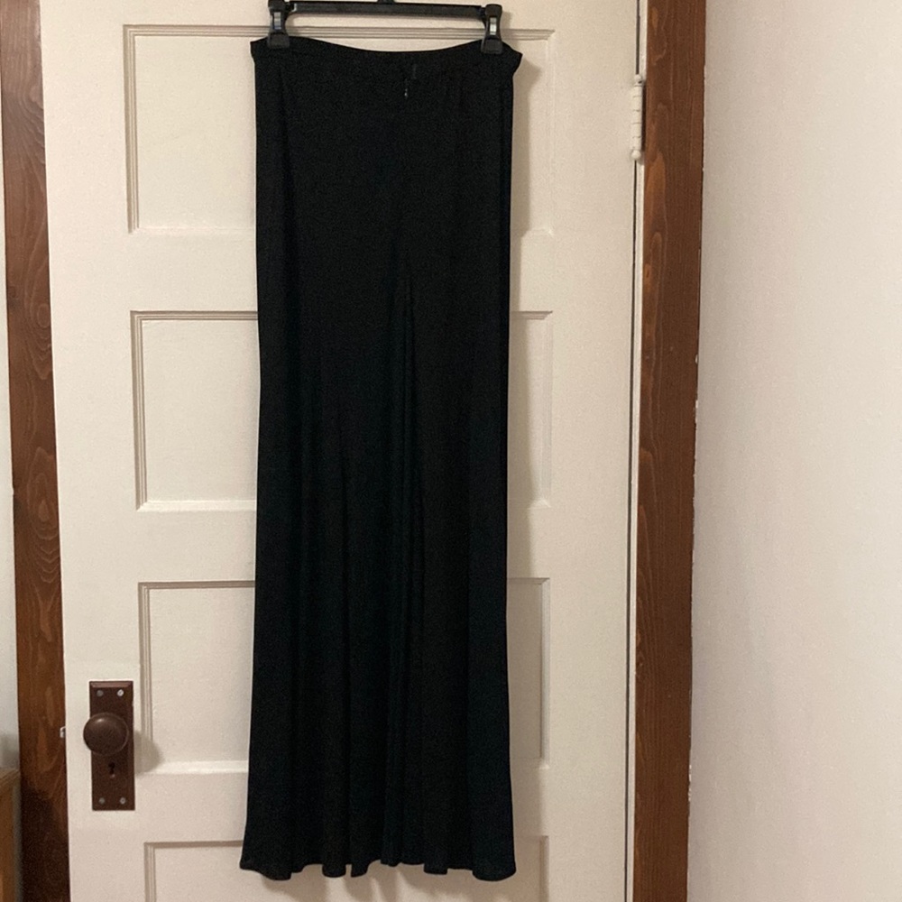 Long black slinky skirt